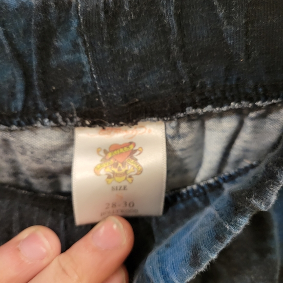 Ed Hardy Blue Graphic Sweatpants - Picture 6 of 12